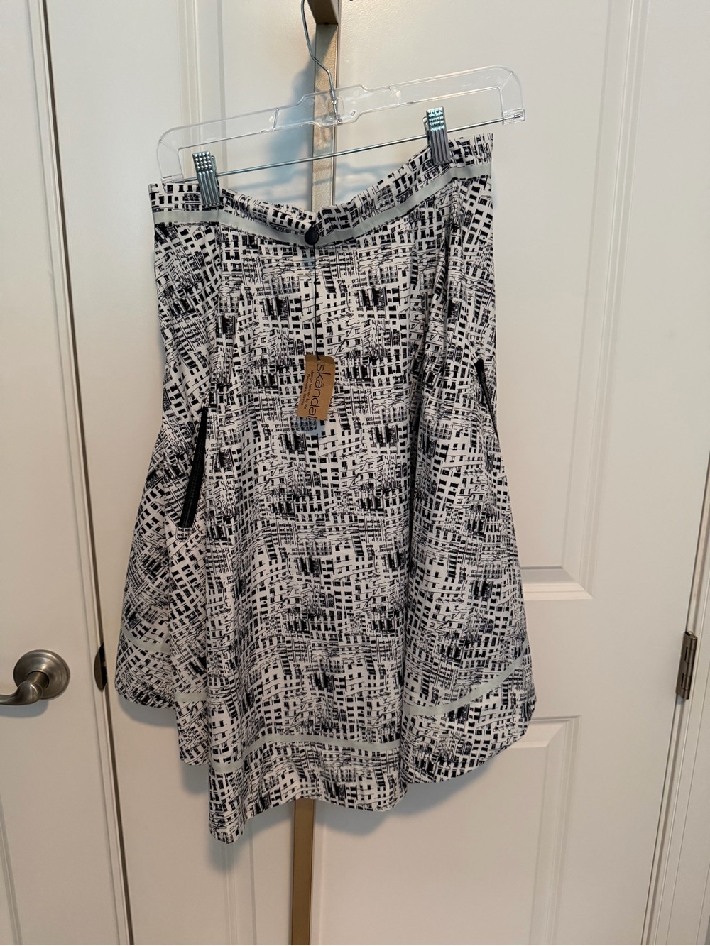 Ilse Jacobsen Black and White Patterned Rain Skirt
